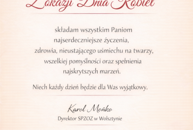 Życzenia z okazji Dnia Kobiet