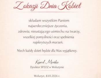 Życzenia z okazji Dnia Kobiet