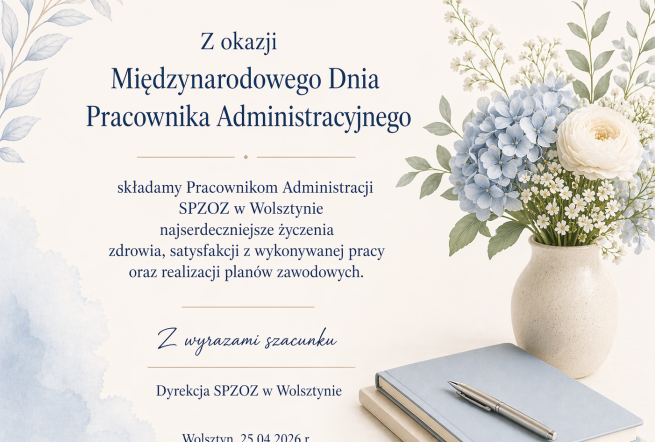 Życzenia z okazji Międzynarodowego Dnia Pracownika Administracyjnego