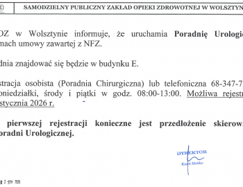 Poradnia Urologiczna - informacja 