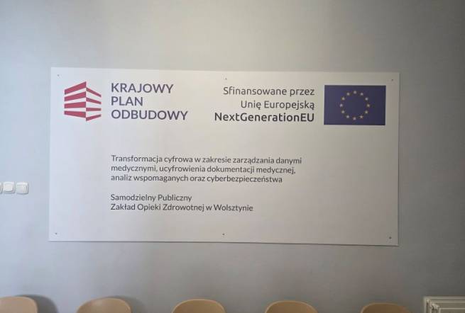 Tablica Informacyjna o realizacji przedsięwzięcia w ramach środków z Krajowego Planu Odbudowy 