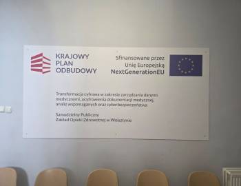 Tablica Informacyjna o realizacji przedsięwzięcia w ramach środków z Krajowego Planu Odbudowy 