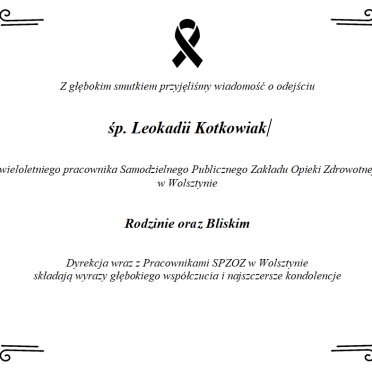 Odeszła Leokadia Kotkowiak