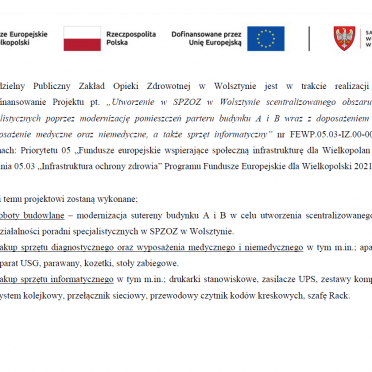 Informacje o Projekcie 1 strona