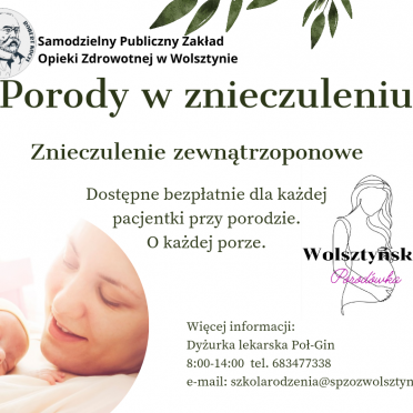 Informacja porody w znieczuleniu