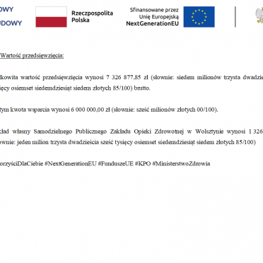 Realizacja projektu w ramach KPO