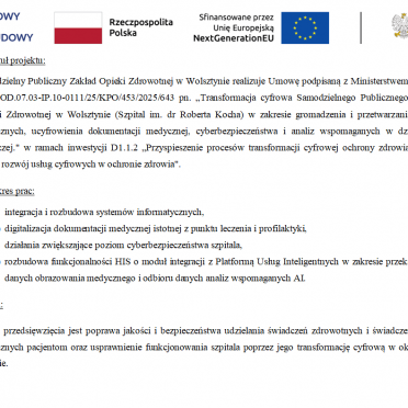 Realizacja projektu w ramach KPO