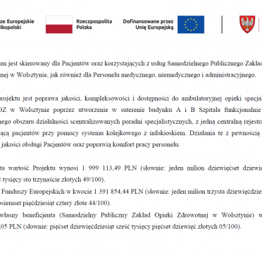 Informacje o Projekcie 2 strona