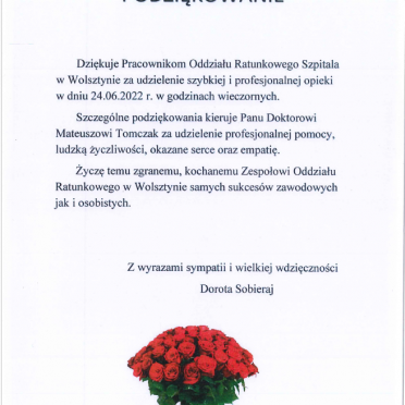 Podziękowanie