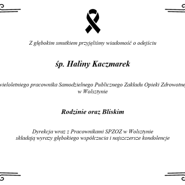 Odeszła Halina Kaczmarek
