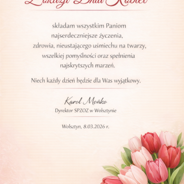 Życzenia z okazji Dnia Kobiet 