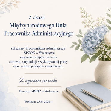 Życzenia z okazji Międzynarodowego Dnia Pracownika Administracyjnego 