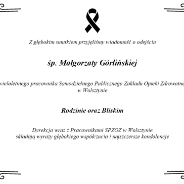 Odeszła Małgorzata Górlińska