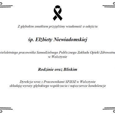 Odeszła Elżbieta Niewiadomska