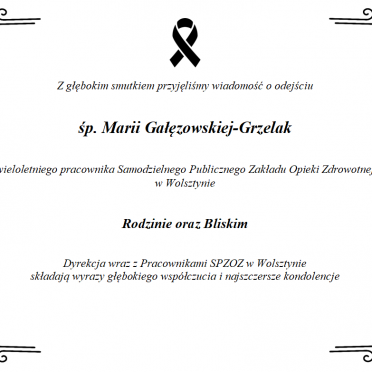 Odeszła Maria Gałęzowska-Grzelak