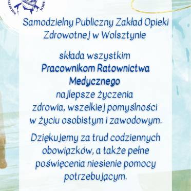 Życzenia Dzień Ratownictwa Medycznego